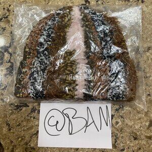 Supreme - Sup Tinsel Stripe Beanie 'Brown' - FW25BN68 BROWN